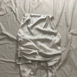 Elegant White Satin Top